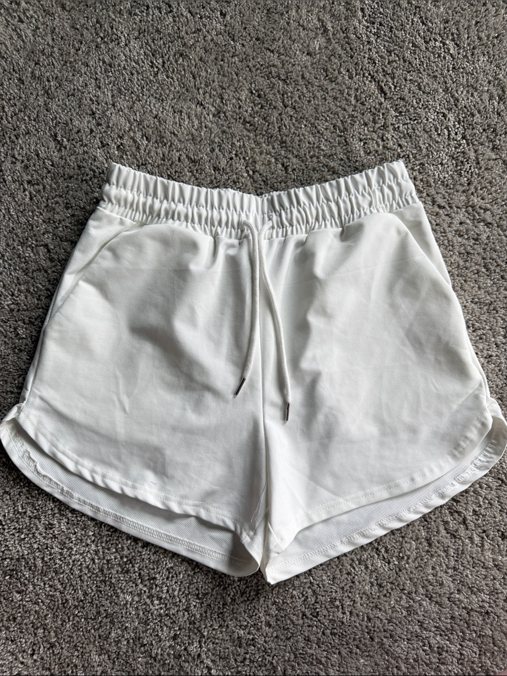 White Drawstring Shorts